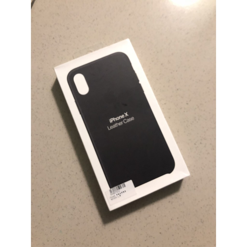 iPhone X XS  皮革保護殼 (黑)