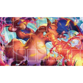 寶可夢PTCG卡墊 噴火龍2 牌墊 桌墊 桌遊墊 防塵套 60X35