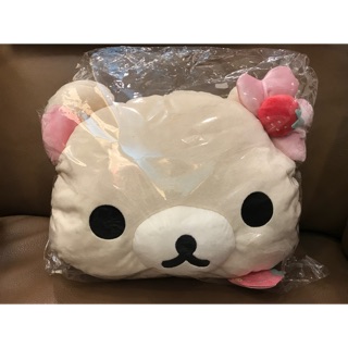 $399元日本代購$ 現貨 拉拉熊 牛奶熊 草莓季 草莓甜心雙面抱枕 薄被
