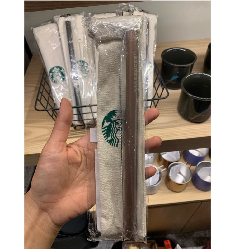 星巴克 Starbucks 鈦玫瑰金吸管組 粗