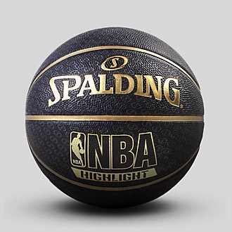 【鞋印良品】SPALDING 斯伯丁SPA73901 NBA HIGHLIGHT 金邊 室外7號 籃球 橡膠籃球GOLD
