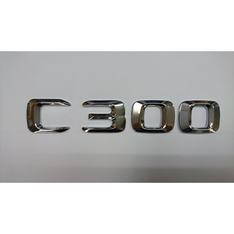 《※金螃蟹※》c300 AMG 賓士 奔馳 後車箱子 字體 字標 LOGO 貼紙 鍍鉻 電鍍