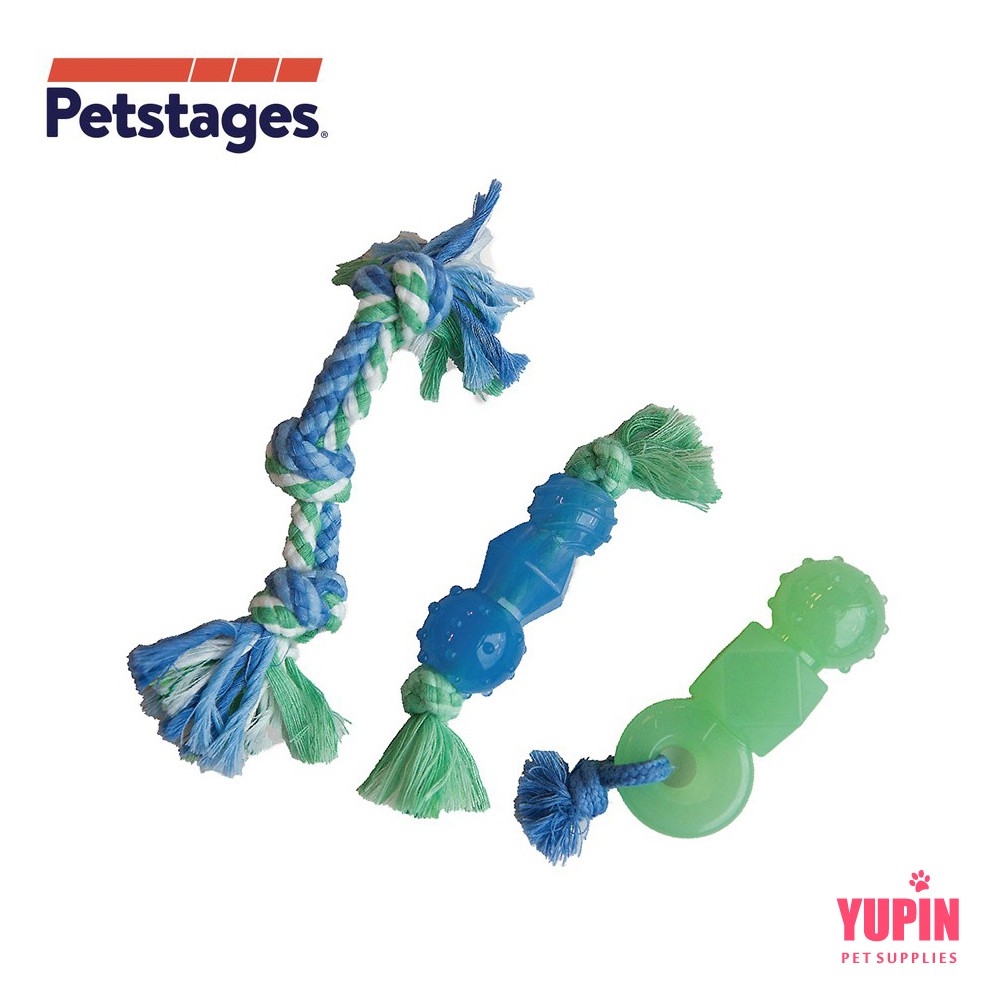 美國 Petstages 68115 歐卡迷你健齒3合1組 寵物 磨牙 潔齒 啃咬 耐咬 防水 狗玩具 安全 寵物玩具
