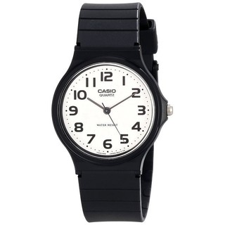 CASIO卡西歐黑色數字指針白面石英錶 型號：MQ-24-7B2LDF