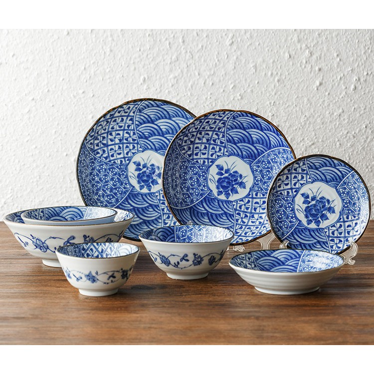 日本製 有古窯 花祥瑞 多用碗 麵碗 碗 深盤 淺盤 盤 小缽 缽