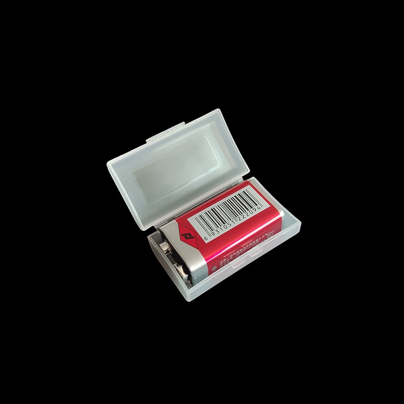 9V 6F22 電池 9伏電池盒 收納盒 保護盒 1節 收納盒 盒 透明塑料 防潮防塵