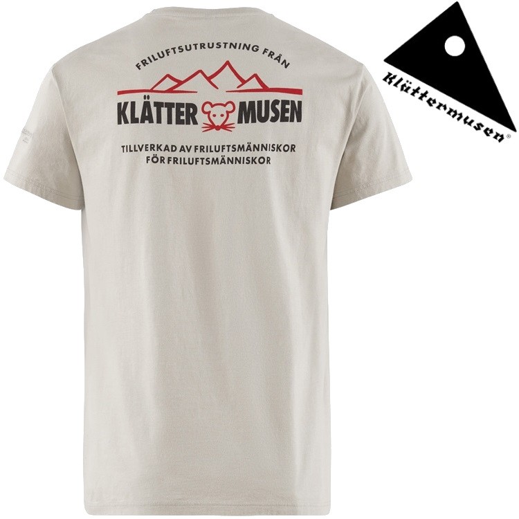 Klattermusen 攀山鼠 Verkstad 1990 男款有機棉短袖T恤 KM20650M02 燧石灰FG