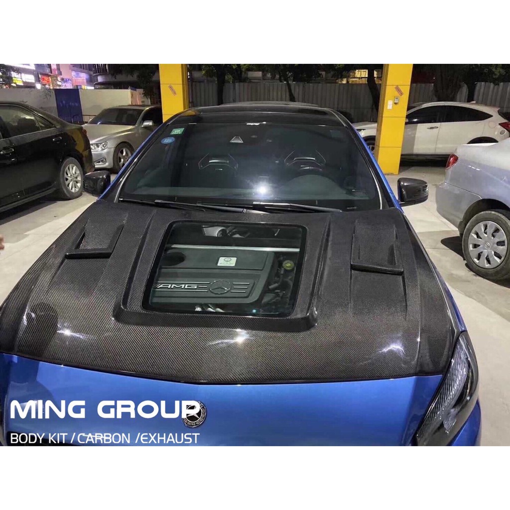 【MING GROUP國際】BENZ W176 A系 碳纖維透明引擎蓋
