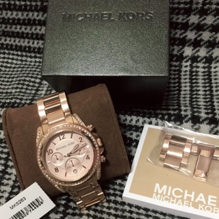 實品照🔺 全新正貨 Michael Kors 玫瑰金三眼計時不鏽鋼腕錶 MK5263 38mm