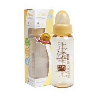 KU.KU 酷咕鴨標準口徑PPSU奶瓶240ML KU-5832，搭配新一代防脹氣母乳型矽膠奶嘴 娃娃購 婦嬰用品專賣店