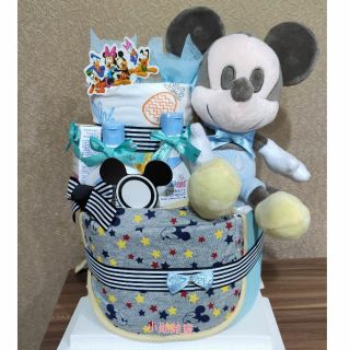 米奇 男寶寶 尿布蛋糕 新生兒禮盒 彌月禮 滿月禮 週歲禮 探房禮 特價1100元