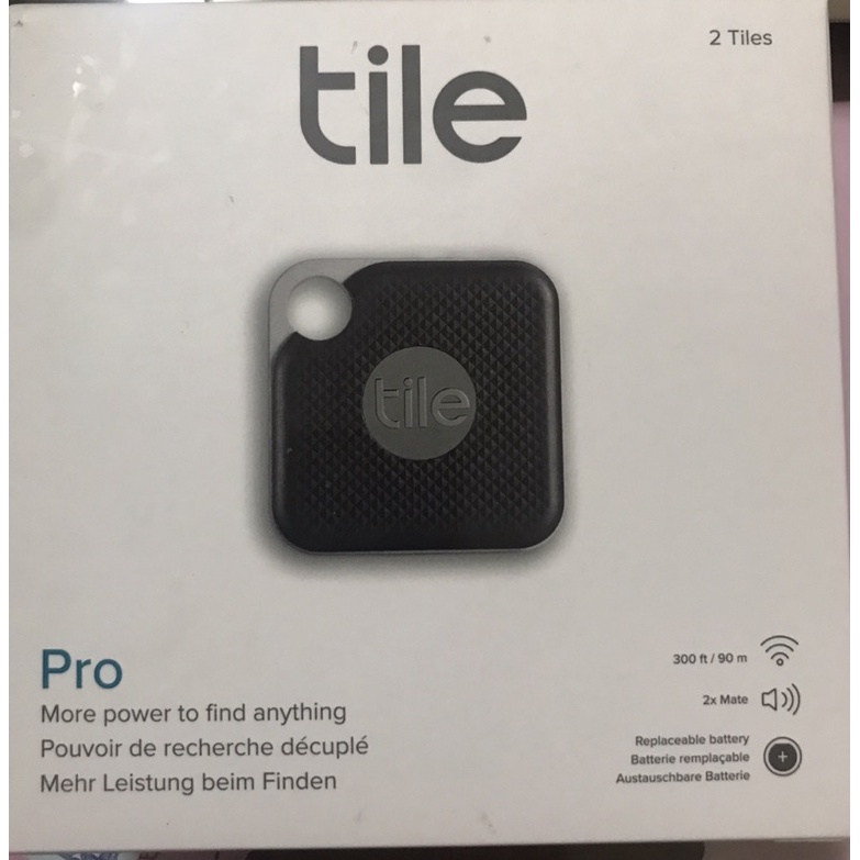 （降價-200 ）Tile Pro （2入）防丟小幫手 (可換電池) 黑色