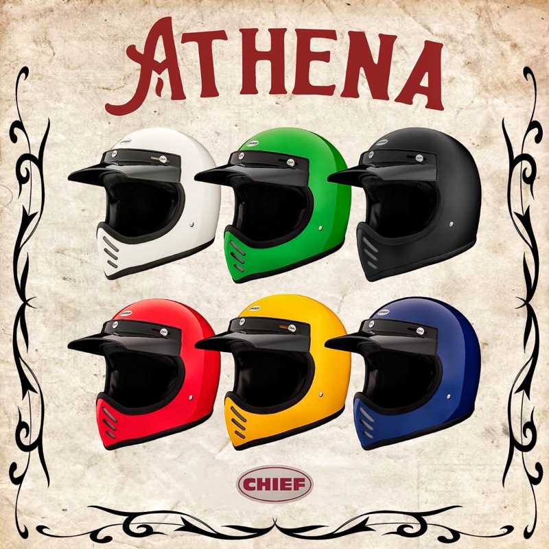 SP™ Chief ATHENA 全罩安全帽 寬口 復古 山車帽 雅典娜 復古 林道 越野 送帽簷