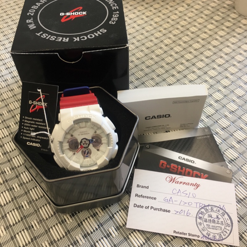 G-SHOCK 鋼彈系列 GA-120TRM-7ADR白紅藍