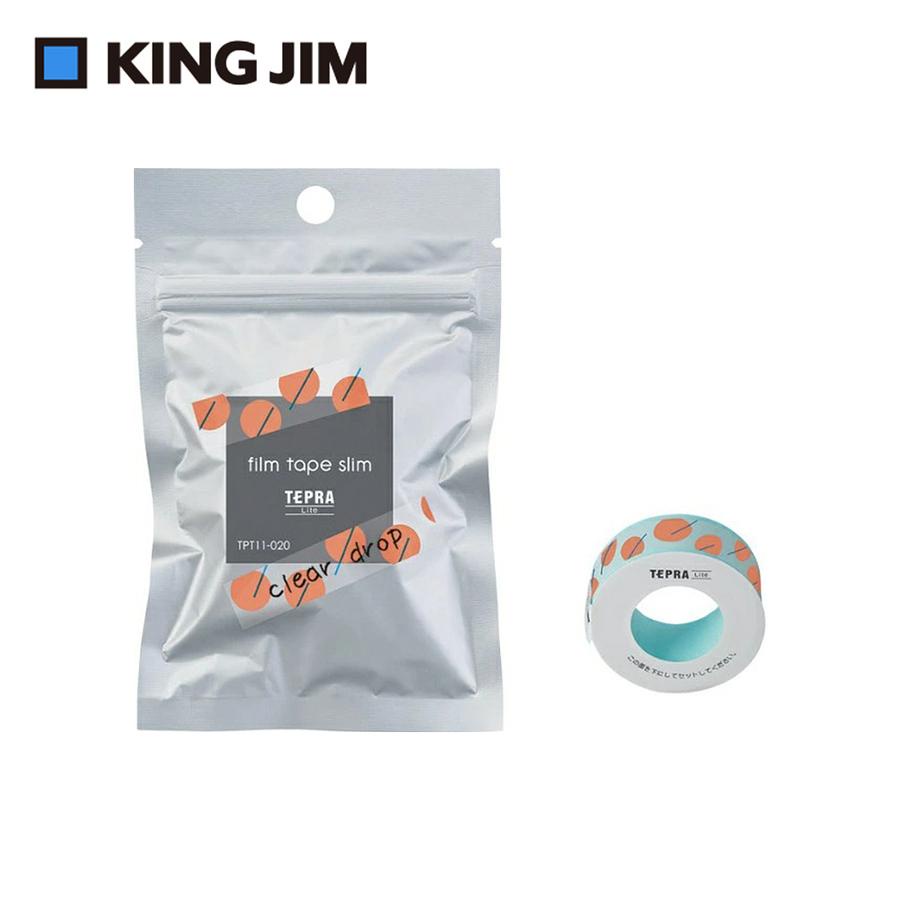 KING JIM TEPRA LITE熱感式標籤薄膜自黏膠帶/ 透明水滴/ 11mm/ TPT11-020 eslite誠品