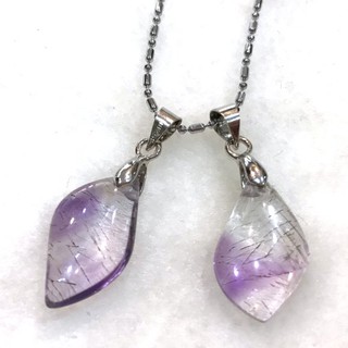 『晶鑽水晶』天然紫水晶 三輪骨幹料 亮透度佳 能量超優 附鍊子