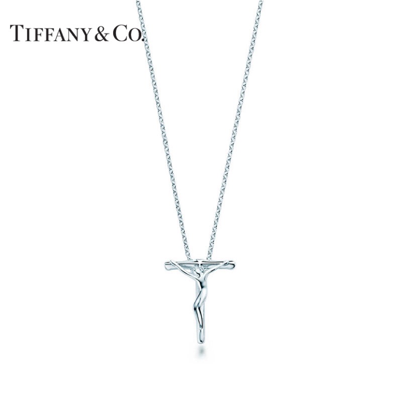 Tiffany&amp;Co耶穌十字架純銀項鍊