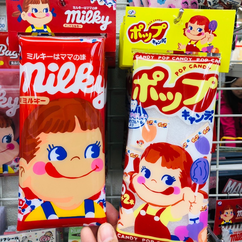 日本不二家牛奶妹 多用途文具袋 筆袋 餐具袋