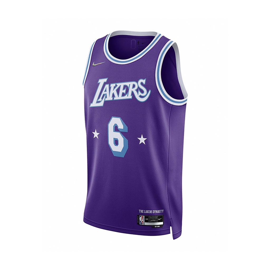 Nike 球衣 LeBron Lakers 洛杉磯 湖人 詹皇 復古 紫 城市版 NBA【ACS】DB4032-506