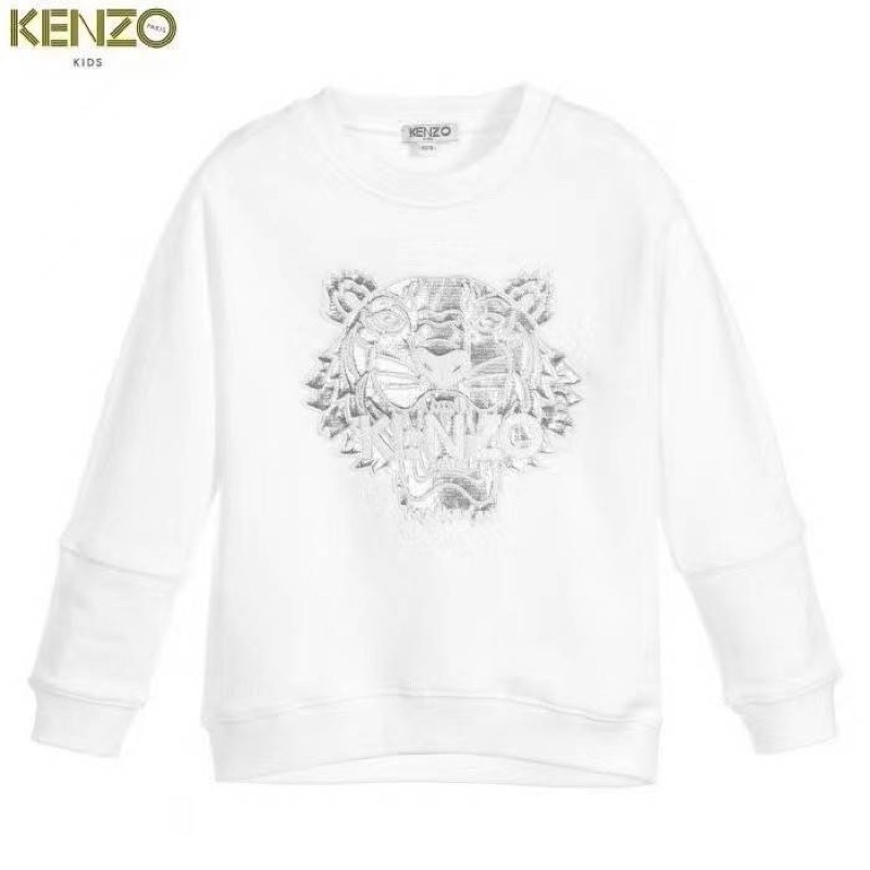 🛍全新轉賣🛍 KENZO 銀色虎頭白色童衛衣-10Y 大童/胸圍90公分左右/成年女生可穿