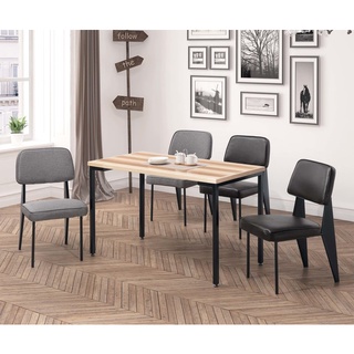 【宏興HOME BRISK】西雅圖4尺實木跳色餐桌，促銷全省西部市區免運費《XU新品22》
