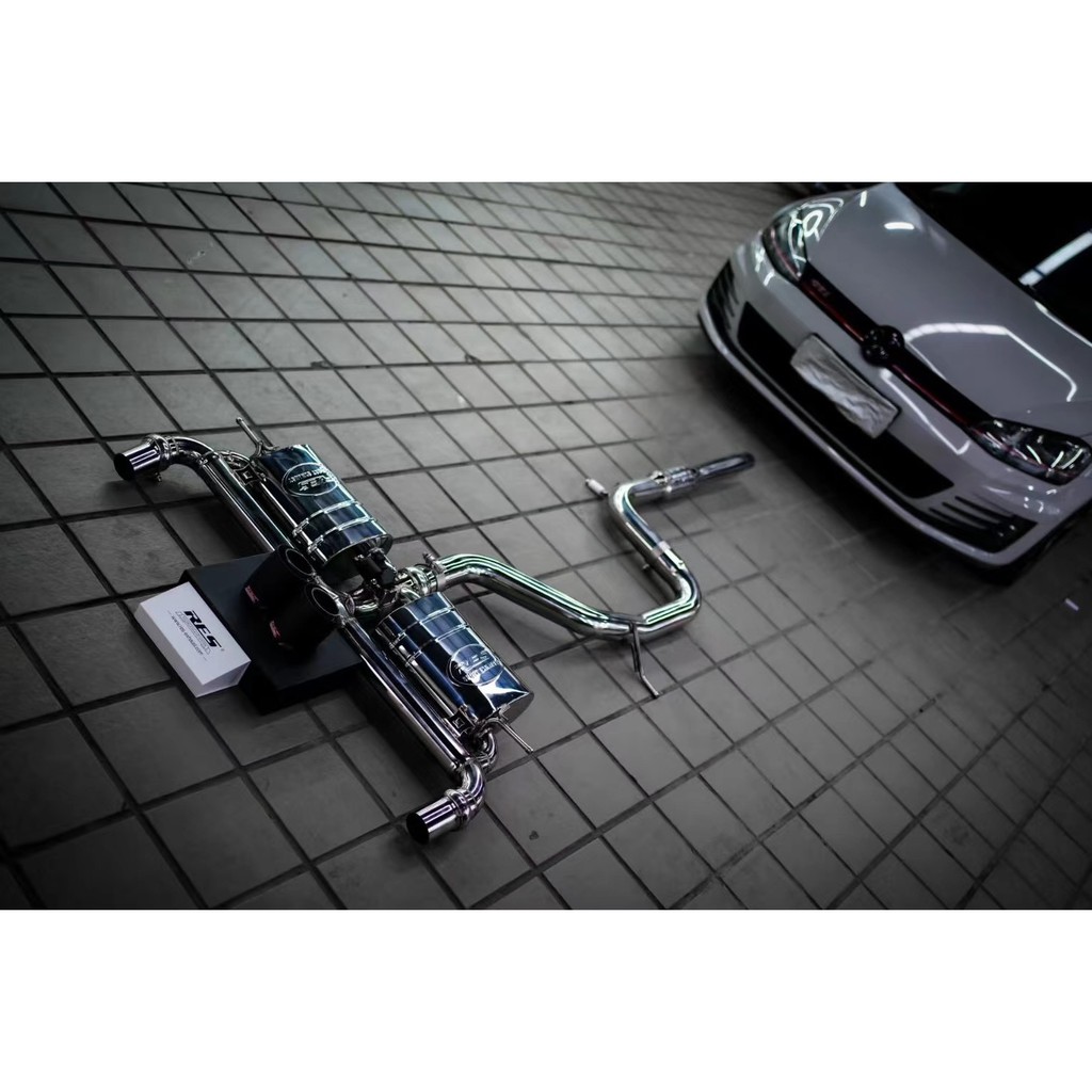 【RES排氣管】 VW GOLF 7 /7.5  全 GTi 系列不鏽鋼 鈦合金 電子閥門 當派 中尾段 JK 車宮車業
