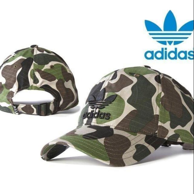 Adidas Originals CAP CAMO 迷彩 軍綠色 老帽 復古運動帽子