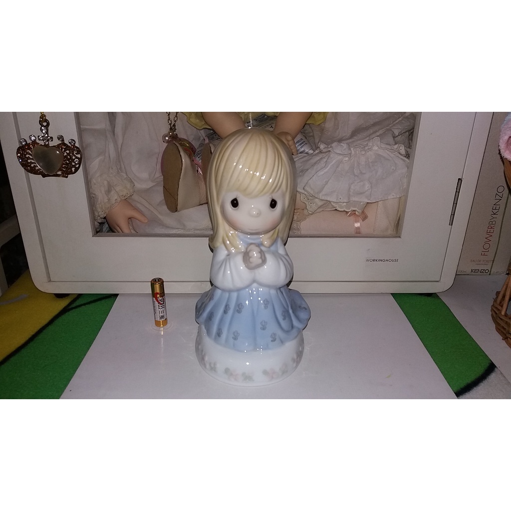二手 (1990年) 陶瓷製  水滴娃娃 少女的祈禱 (燈罩)
