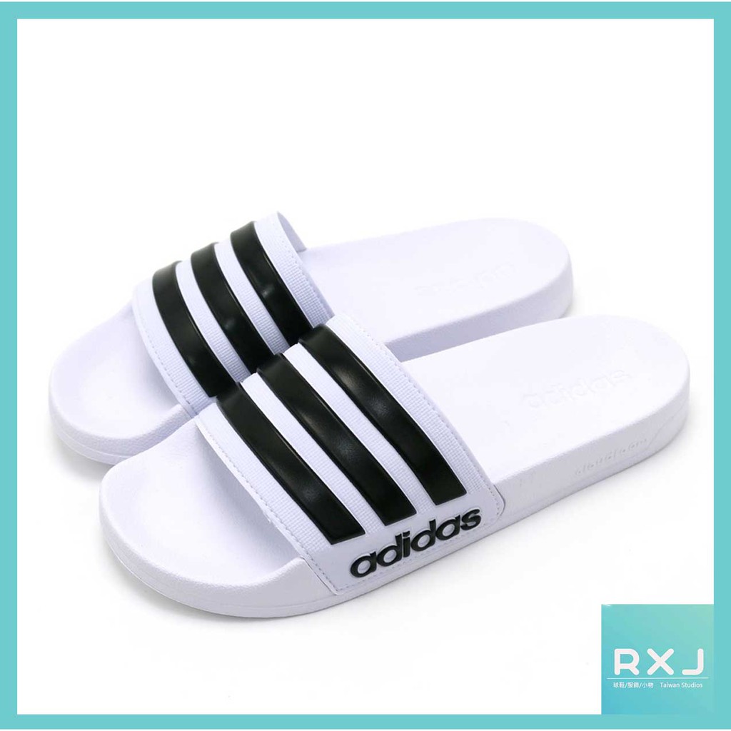 【RxJ】Adidas CloudFoam Adilette 防水 透氣 拖鞋 運動 休閒 白 男女 AQ1702