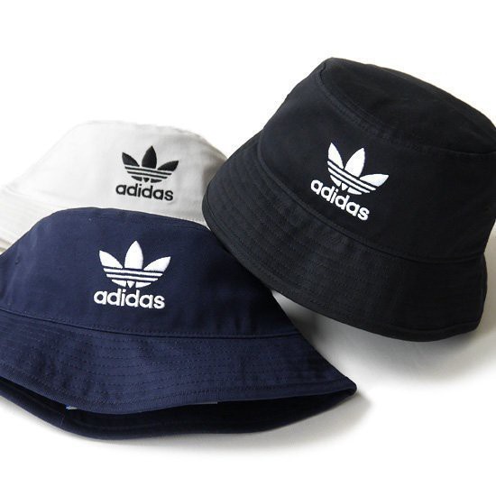 Adidas originals LOGO 三葉草 漁夫帽 黑白 黑 白 男女生帽子 bk7345 bk7350