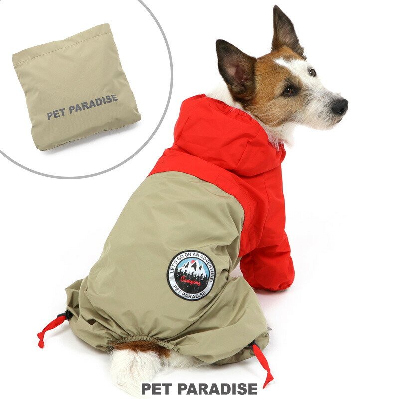帕彼愛逗 日本 Pet Paradise 全罩式 連身雨衣 撞色款 [D12972]寵物雨衣 大狗
