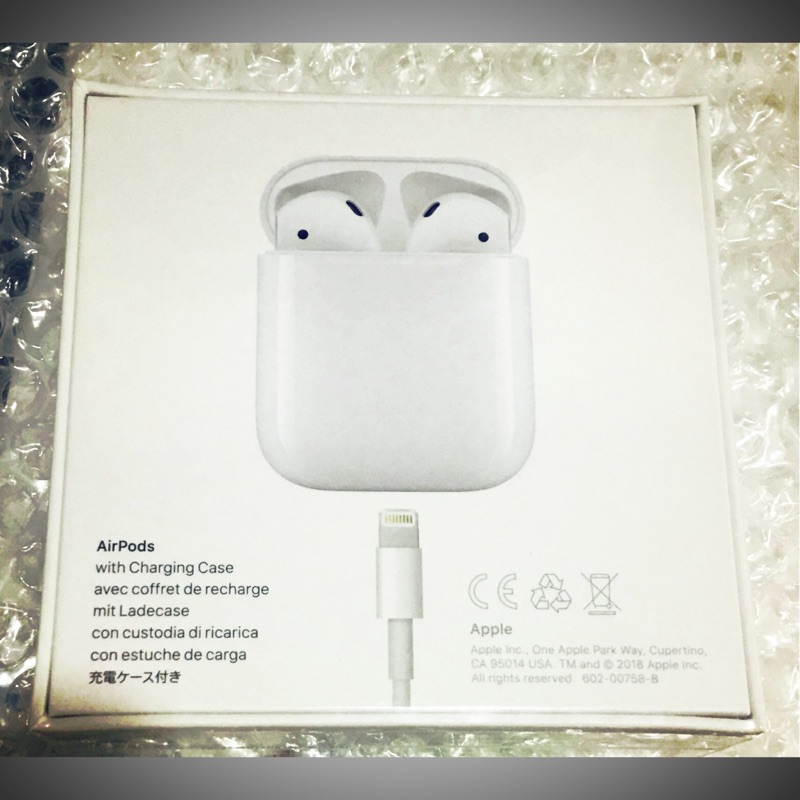 全新未拆 台灣公司貨 APPLE AirPods 2 第二代 藍芽耳機 搭配有線充電盒 聖誕禮物 只限台北面交