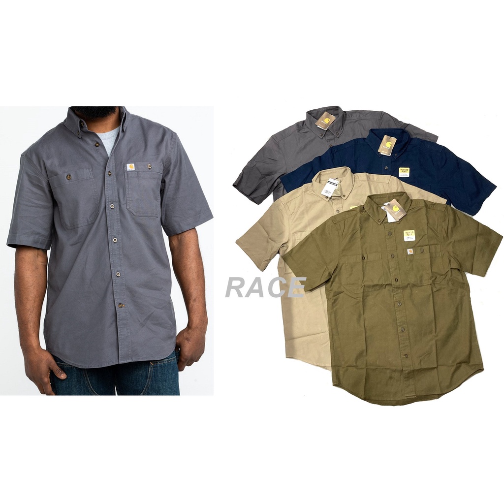 【RACE】CARHARTT RUGGED FLEX RIGBY SHIRT 襯衫 短袖 工裝 黑灰 卡其 軍綠 深藍