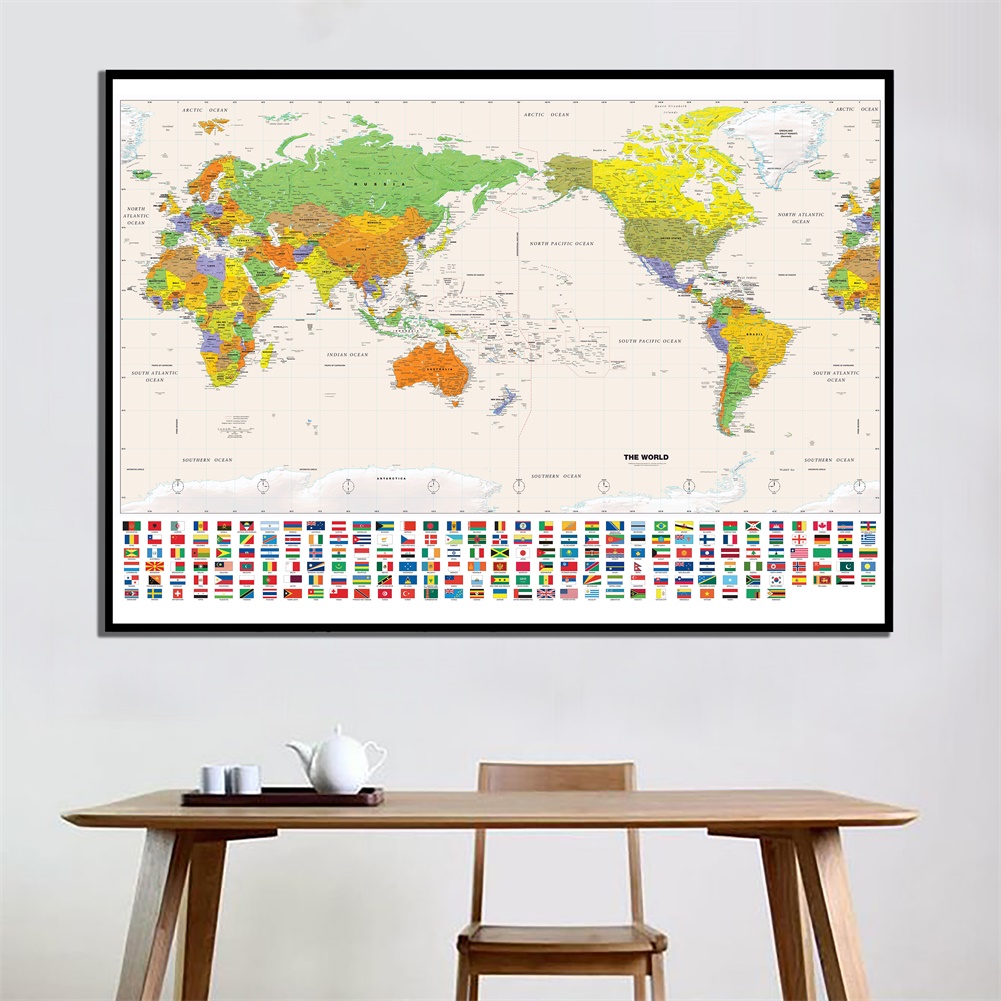 {GOOD} 世界地圖 - 大地圖海報印刷牆藝術家居客廳牆飾