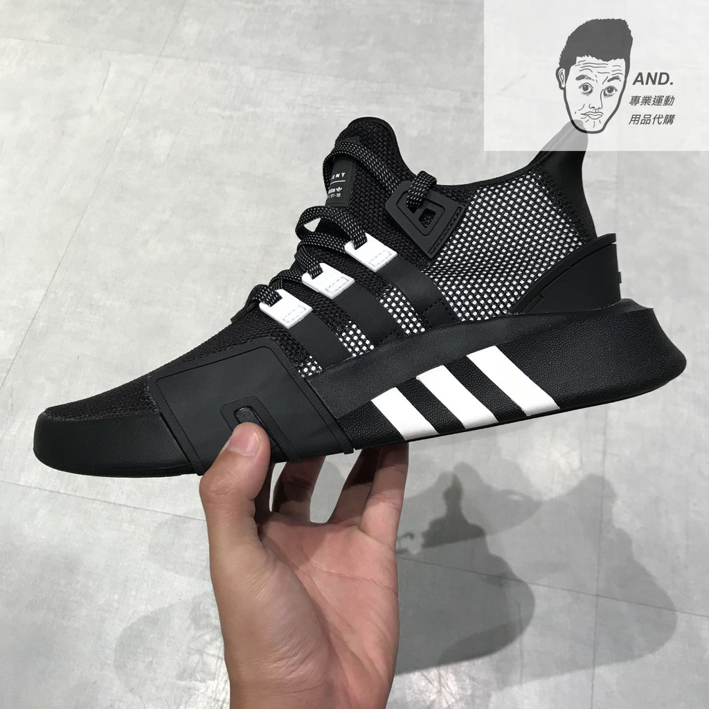 【AND.】ADIDAS EQT BASK ADV 透氣 編織 襪套 高筒 黑白 休閒 籃球鞋 穿搭 男鞋 BD7773