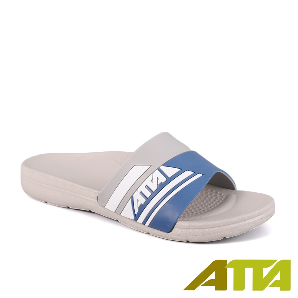 91014 ATTA運動風圖紋室外拖鞋-灰藍27