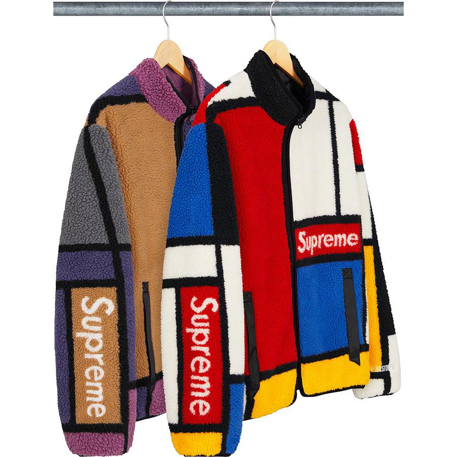 supreme reversible colorblocked fleece