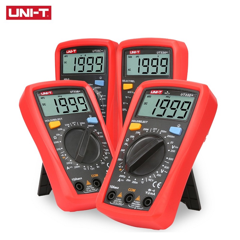 UNI-T UT33B +手持式液晶數字萬用表DC / AC電壓DC電流表電阻測試儀電壓表電流表