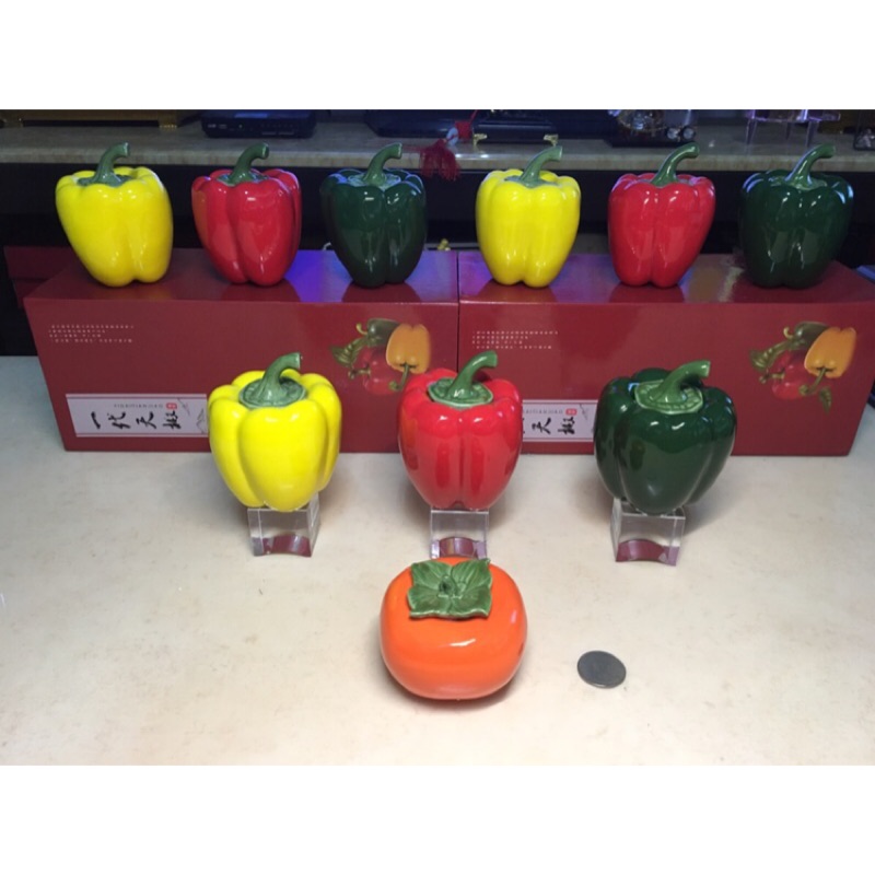 陶瓷收納罐（4款可選）柿子，青椒