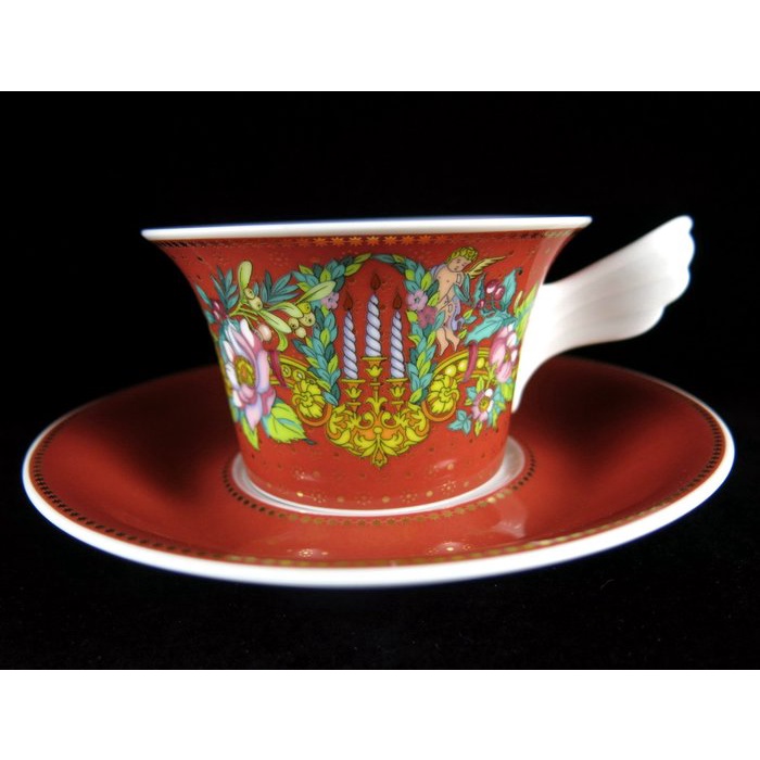 德國Rosenthal Versace 羅森泰凡賽斯"Le Rove De Noe"聖誕狂歡咖啡杯盤組