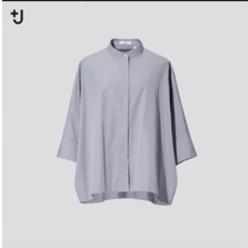 Uniqlo +J灰色純棉襯衫