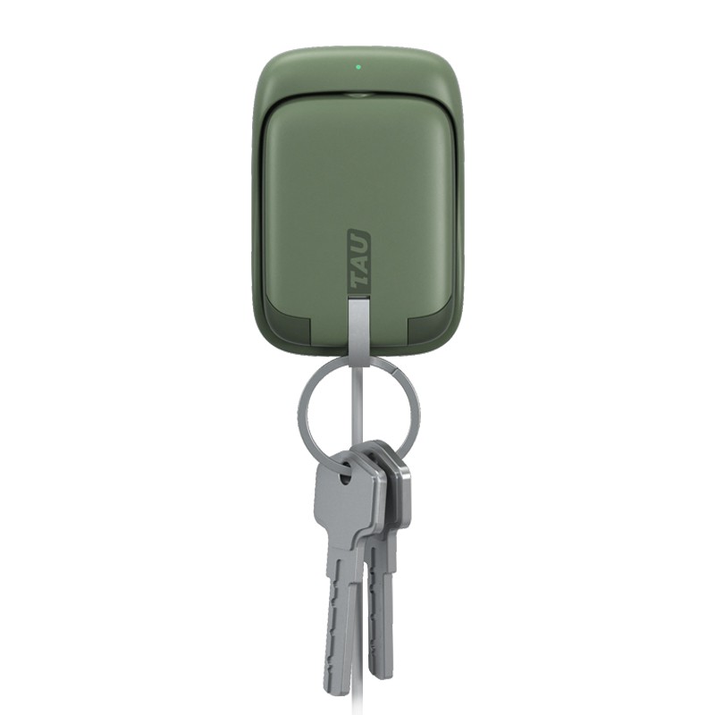 《吉星》瑞士TAU | 便攜鑰匙扣充電寶 內置3in1充電線 即時充電 1400mAh