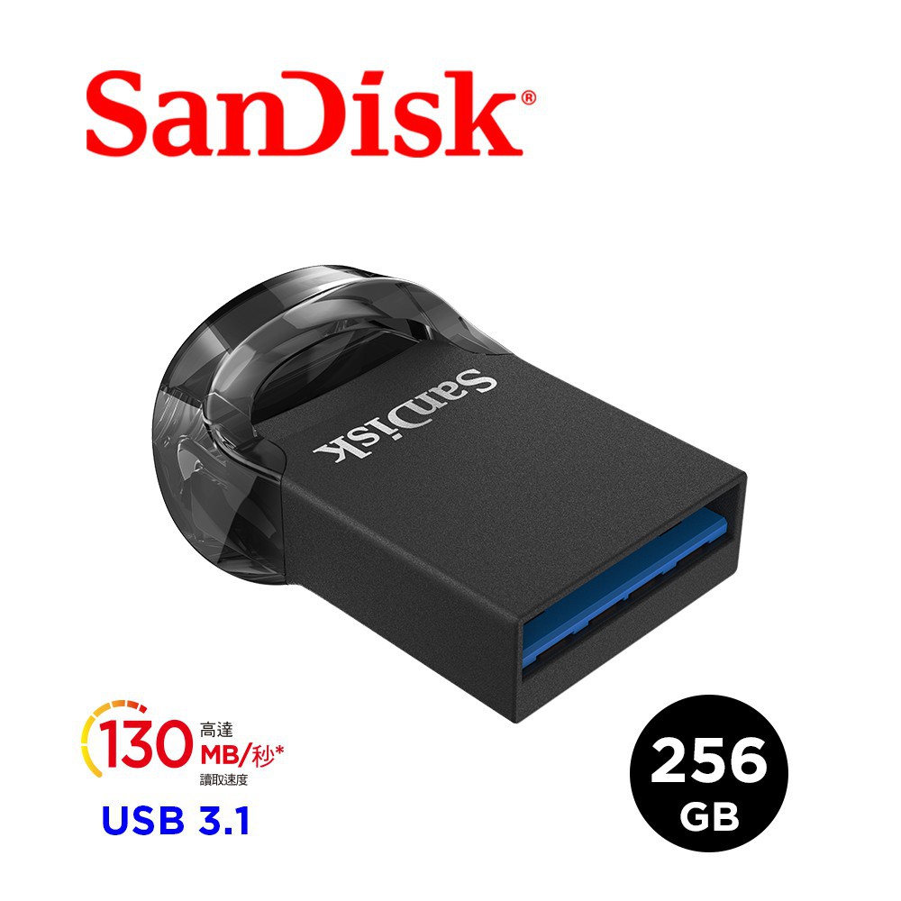 SanDisk Ultra Fit USB 3.1 256GB 高速隨身碟 (公司貨) 廠商直送