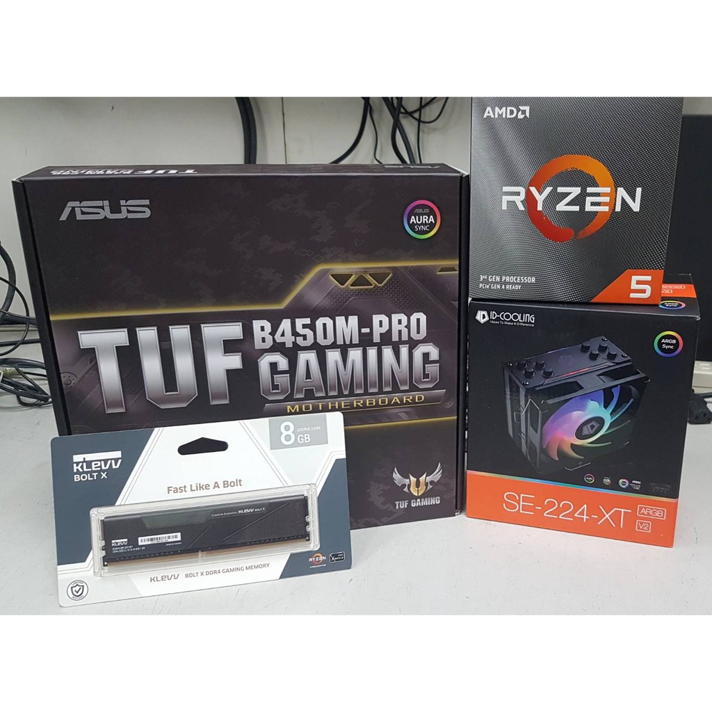 【超值套餐】AMD R5 3600 +華碩TUF B450M-PRO GAMING+8G D4+SE-224-XT V2