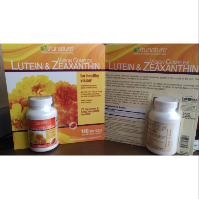 [美國代購 現貨兩罐]TruNature Lutein&amp;Zeaxanthin 葉黃素 玉米黃質 140顆