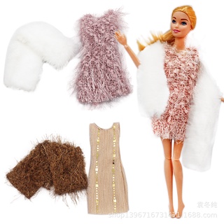 30cm芭比娃娃服裝時尚毛衣外套披肩女孩玩具服裝變遊戲