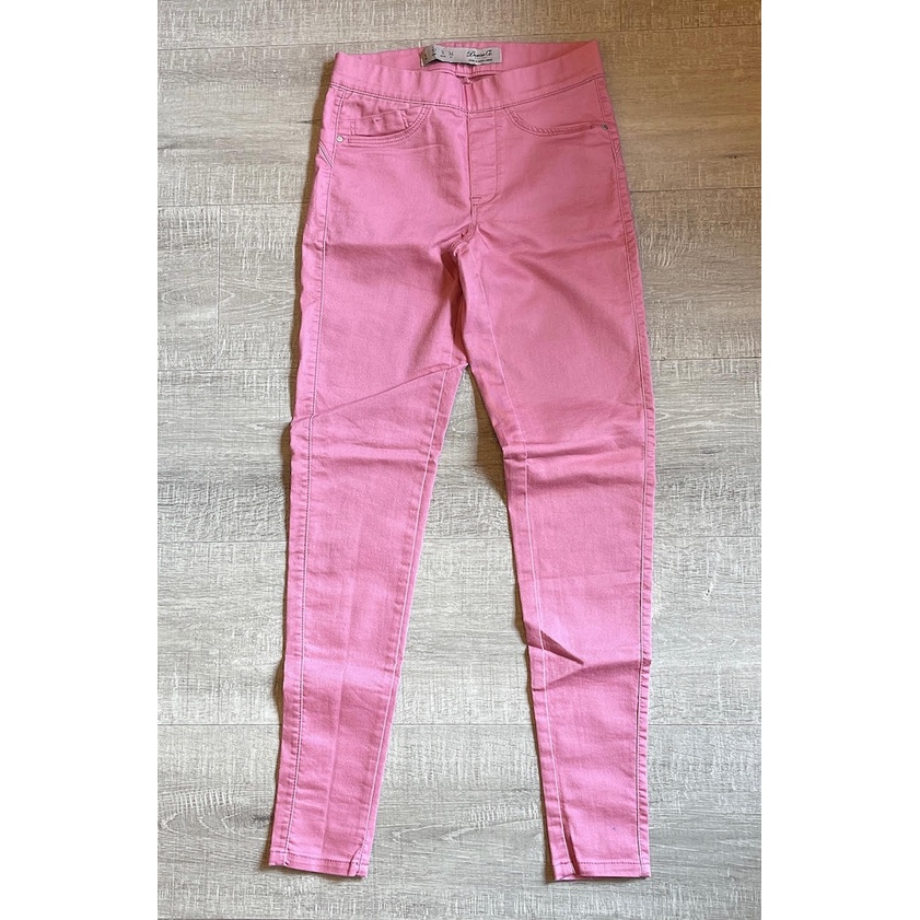 【名牌少女二手衣】Denim Co 精品專櫃 粉紅色 鬆緊帶褲頭 薄長褲 US00號/ EUR 32號