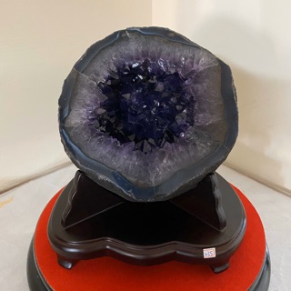 天然 烏拉圭🇺🇾5A財寶袋圓洞型 晶洞 紫水晶洞 🔮紫遇貴人 專屬你的小烏圭😘系列 2.8kg 編號:235