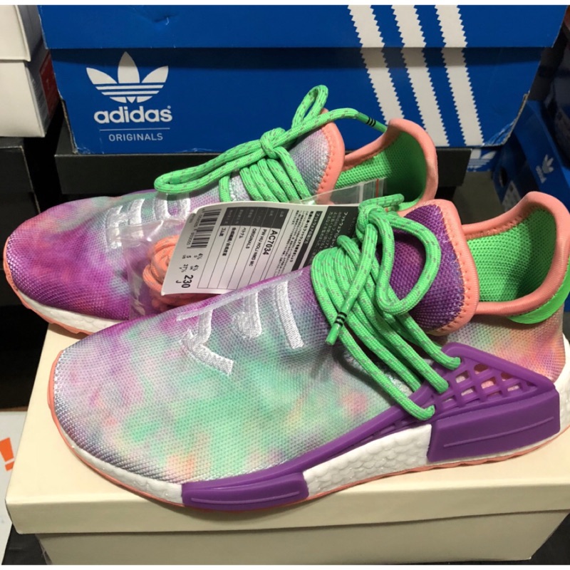 adidas Pharrell Williams NMD 炫彩 綠紫 菲董 AC7034 女段 23cm