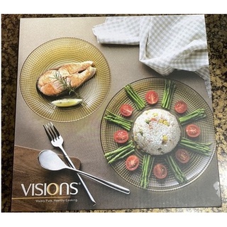 全新 康寧餐具 VISIONS 康寧 晶彩 8.5吋深盤 琥珀 琥珀色 餐盤 圓盤 深盤 盤子 玻璃盤